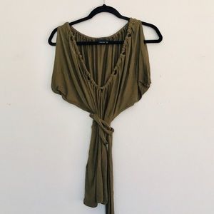 BCBGMaxAzria olive green top